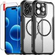 Etui i futerały do telefonów - Etui do iPhone 15 Pro|do MagSafe, Czarne Matowe, Trwałe, Wzmacniane|+ Szkło - miniaturka - grafika 1