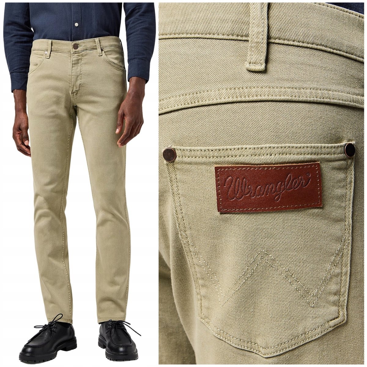 Wrangler GREENSBORO FREE TO STRETCH wygodne proste spodnie jeansowe W31 L34