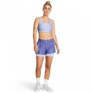 Spodnie sportowe damskie - Damskie spodenki treningowe Under Armour Play Up 2-in-1 Shorts - fioletowe - UNDER ARMOUR - miniaturka - grafika 1