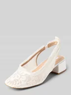 Klapki i japonki damskie - Buty ślubne z kwiatową koronką ‘SMITTEN’ - miniaturka - grafika 1