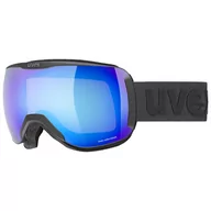 Gogle narciarskie - Uvex Downhill 2100 CV Goggles, czarny/niebieski 2021 Gogle narciarskie S5503922030 - miniaturka - grafika 1