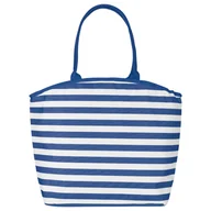 Torby termiczne - TORBA TERMICZNA NA ZAKUPY PLAŻĘ W PASKI NIEBIESKA 20L - miniaturka - grafika 1