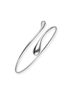 Bransoletka sztywna srebrna krople delikatnie regulowana - Bransoletki - miniaturka - grafika 1