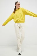 Bluzy damskie - Champion bluza damska kolor żółty z kapturem gładka - miniaturka - grafika 1