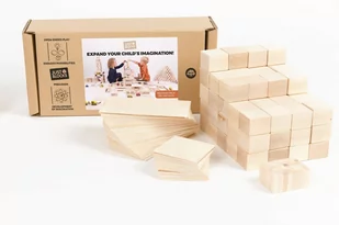 Just Blocks: klocki drewniane 160 elementów - Klocki - miniaturka - grafika 1