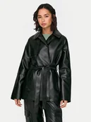 Kurtki damskie - ONLY Kurtka z imitacji skóry ONLSOFIA 15322148 Czarny Short Fit - miniaturka - grafika 1