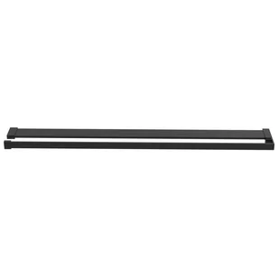 VIDAXL Półka ścienna do prysznica typu walk-in, czarna, 80 cm - Kabiny prysznicowe - miniaturka - grafika 4