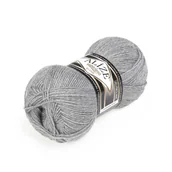 Pasmanteria - Alize, włóczka Superlana Klasik 21, popielaty - miniaturka - grafika 1