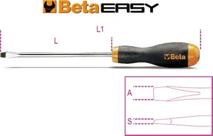BETA Q3 - WKRĘTAK PŁASKI EASY 0,8x4x100 MM 1201/4X100 - Śrubokręty - miniaturka - grafika 1
