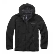 Odzież taktyczna i umundurowanie - Bluza Polarowa BRANDIT Teddyfleece Worker Jacket - Czarna 3XL - miniaturka - grafika 1