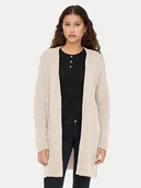 Swetry damskie - ONLY Kardigan Talio 15358604 Beżowy Regular Fit - miniaturka - grafika 1