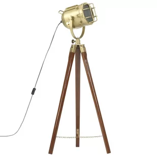 Vida Lampa podłogowa na trójnogu lite drewno mango 97 cm V-286109 - Lampy stojące - miniaturka - grafika 1