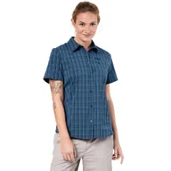 Koszule damskie - Koszula Jack Wolfskin CENTAURA STRETCH VENT SHIRT W ocean wave checks - XS - miniaturka - grafika 1