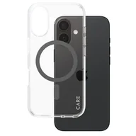 Etui i futerały do telefonów - Etui PANZERGLASS Flagship MagSafe do Apple iPhone 16 Przezroczysto-czarny - miniaturka - grafika 1