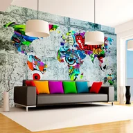 Fototapety - Fototapeta samoprzylepna - Mapa - Graffiti (rozmiar 98x70) - miniaturka - grafika 1