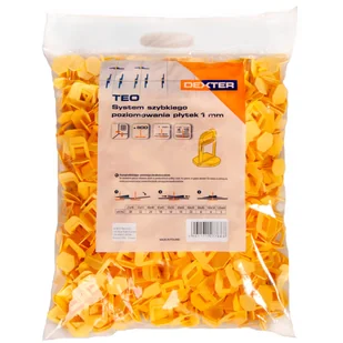System poziomujący Teo 800szt. 1 MM Dexter 5901171277688 - Narzędzia glazurnicze - miniaturka - grafika 1