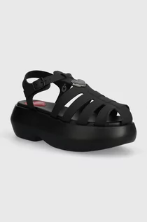 Sandały damskie - Love Moschino sandały damskie kolor czarny na platformie JA16247I0II38000 - grafika 1
