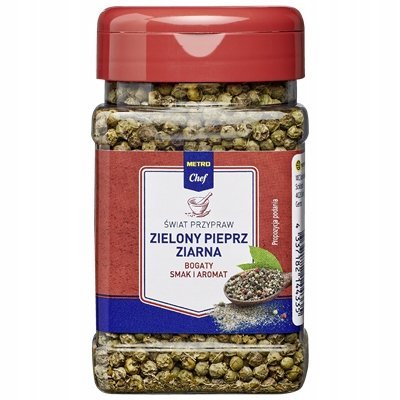 METRO Chef Pieprz Zielony Ziarnisty 130 g – Aromatyczna Przyprawa Premium