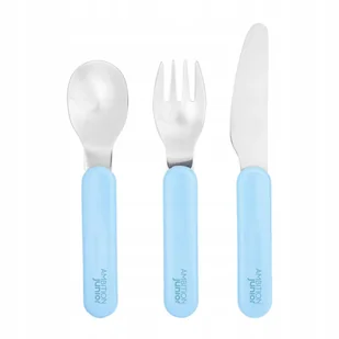43116 Komplet sztućców dla dzieci Eddie 3-el niebieski AMBITION JUNIOR - Sztućce dla dzieci - miniaturka - grafika 1