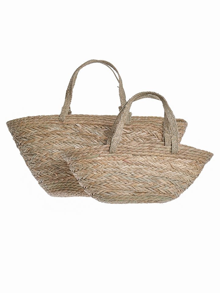 BLE Shopper bag (2 szt.) w kolorze jasnobrązowym