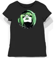 Koszulki i topy damskie - Koszulka damska czarna z motywem zielonego stylu Harajuku XS - miniaturka - grafika 1
