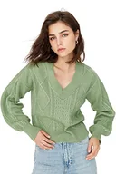Bluzy damskie - Trendyol Damska bluza TWOAW23KZ01030/Yeşil, zielona, L, ZIELONY, L - miniaturka - grafika 1
