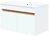 Szafki łazienkowe - Szafka pod umywalkę FIGARO 2D 80cm biała HALMAR - miniaturka - grafika 1