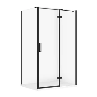 Kabina prysznicowa Cersanit Jota 120x90x195 prostokątna czarny transparentne z brodzikiem tako slim 4cm biały S601-398 - Kabiny prysznicowe - miniaturka - grafika 1