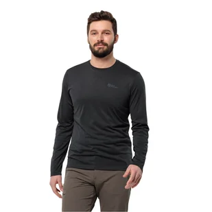 Męska koszulka termoaktywna Jack Wolfskin SKY THERMAL L/S M black - XXL - Koszulki sportowe męskie - miniaturka - grafika 1