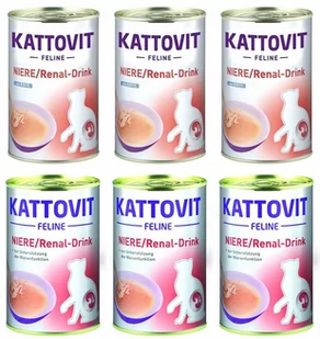 Kattovit Drink Niere/Renal kurczak/kaczka 6x135ml puszka - Mokra karma dla kotów - miniaturka - grafika 1