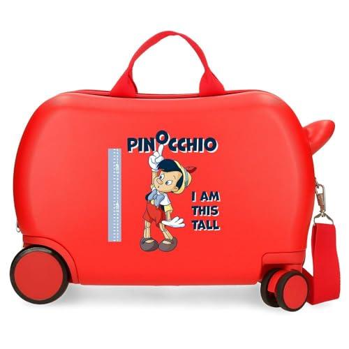 Joumma Disney Pinocchio Walizka dziecięca czerwona 45 x 31 x 20 cm twardy ABS 24,6 l 1,8 kg 4 koła bagaż podręczny, Czerwone, walizka dziecięca