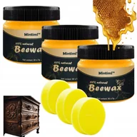 Meble modułowe i akcesoria - BEEWAX PASTA WOSK DO POLEROWANIA DREWNA zestaw x3 IMPREGNACJA OCHRONA POŁYS - miniaturka - grafika 1