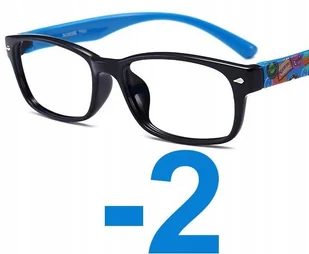 Okulary korekcyjne kujonki minusy niebieskie -2 - Okulary korekcyjne, oprawki, szkła - miniaturka - grafika 1