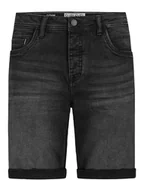 Spodnie męskie - Sublevel Bermudy dżinsowe w kolorze czarnym - miniaturka - grafika 1