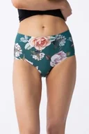 Majtki damskie - Figi damskie z wysokim stanem w kwiatowy print Tea Rose Simple Maxi Julimex - miniaturka - grafika 1