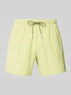 Kąpielówki męskie - Spodenki kąpielowe o kroju relaxed fit z nadrukiem z logo model ‘Tio’ - miniaturka - grafika 1