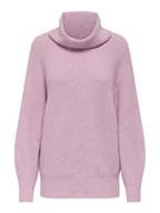 Swetry damskie - ONLY Golf Whitney 15353187 Różowy Oversize - miniaturka - grafika 1