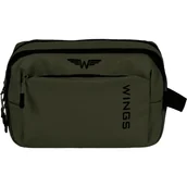 Walizki - WINGS Kosmetyczka podróżna ROOK dark green - miniaturka - grafika 1