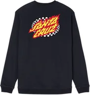 Bluzy męskie - bluza męska SANTA CRUZ OVAL CHECK FLAME CREW Black - miniaturka - grafika 1