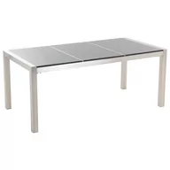 Stoły ogrodowe - Beliani Stół ogrodowy granitowy dzielony blat 180 x 90 cm szary GROSSETO 12380 - miniaturka - grafika 1