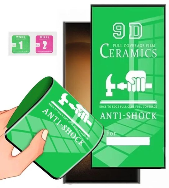 FOLIA CERAMICZNA do SAMSUNG GALAXY S22 ULTRA - SZKŁO HYBRYDOWE NA EKRAN 9D