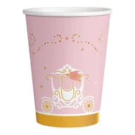 Dekoracje i nakrycia stołu na imprezę - Amscan, kubki Princess for a Day, papierowe, 250 ml, 8 szt. - miniaturka - grafika 1