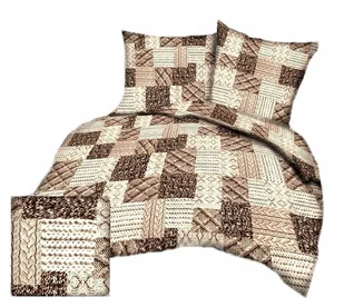 pościel kora lux 160x220 + 2 poszewki K 347 ciepły sweter brąz - Pościel - miniaturka - grafika 1