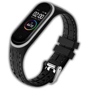 Opaska pasek sportowy Vanfone do Xiaomi Mi Band 3/4, czarno-szary - Akcesoria do smartwatchy - miniaturka - grafika 1