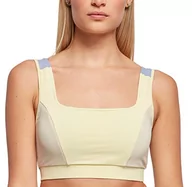 Biustonosze - Urban Classics Biustonosz damski w kolorowe bloki, Softyellow/Softseagrass/Vablue, XL - miniaturka - grafika 1