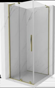 Mexen Velar L kabina prysznicowa rozsuwana 110x110 cm, transparent, złota - 871-110-110-03-50 - Kabiny prysznicowe - miniaturka - grafika 1