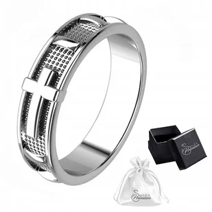 RÓŻANIEC-Obrączka Na Palec Srebro 925 Pierścionek z Różańcem Prezent| r. 19 - Pierścionki - miniaturka - grafika 1