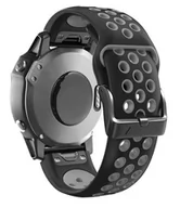 Akcesoria do smartwatchy - Opaska Pasek Bransoleta Dotsband Garmin Fenix 3/5X/3Hr/5X Plus/6X/6X Pro/7X Czarno-Szara - miniaturka - grafika 1