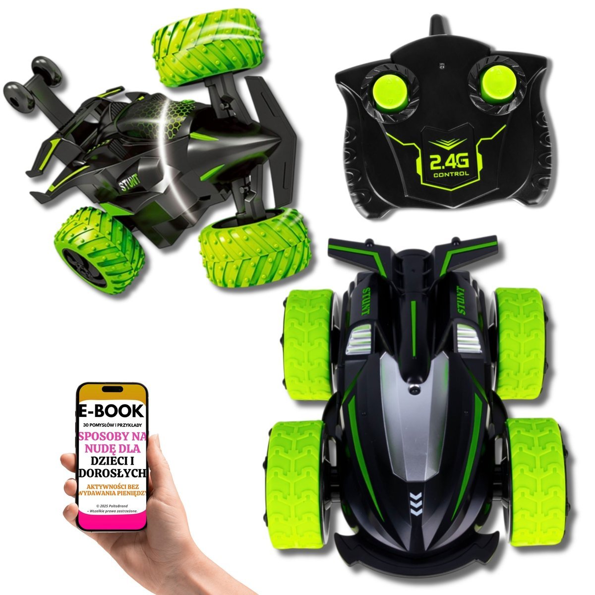 AUTO ZDALNIE STEROWANE DLA DZIECKA AUTKO SAMOCHÓD NA PILOTA MOCNY KASKADERSKI PREZENT DLA WNUKA CHŁOPCA NA URODZINY ŚWIĘTA + EBOOK-3