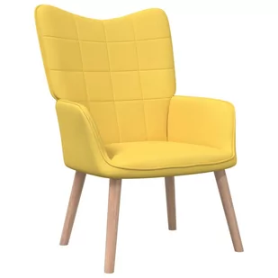 vidaXL Lumarko Fotel, 62 x 68,5 x 96 cm, musztardowy, obity tkaniną! 327926 - Fotele - miniaturka - grafika 1